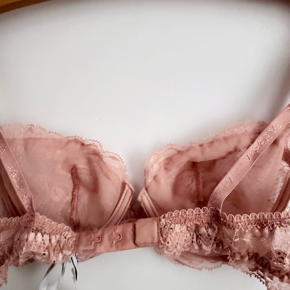 Rose lave La Perla balconette lace bra | 30 B - Picture 6 of 7